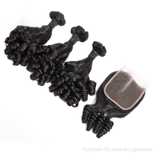 Royce New Arrival Best Human Hair Weave Bundles,  Fumi Lala Curly Hair Cuticle Aligned Mink Hair Extensions